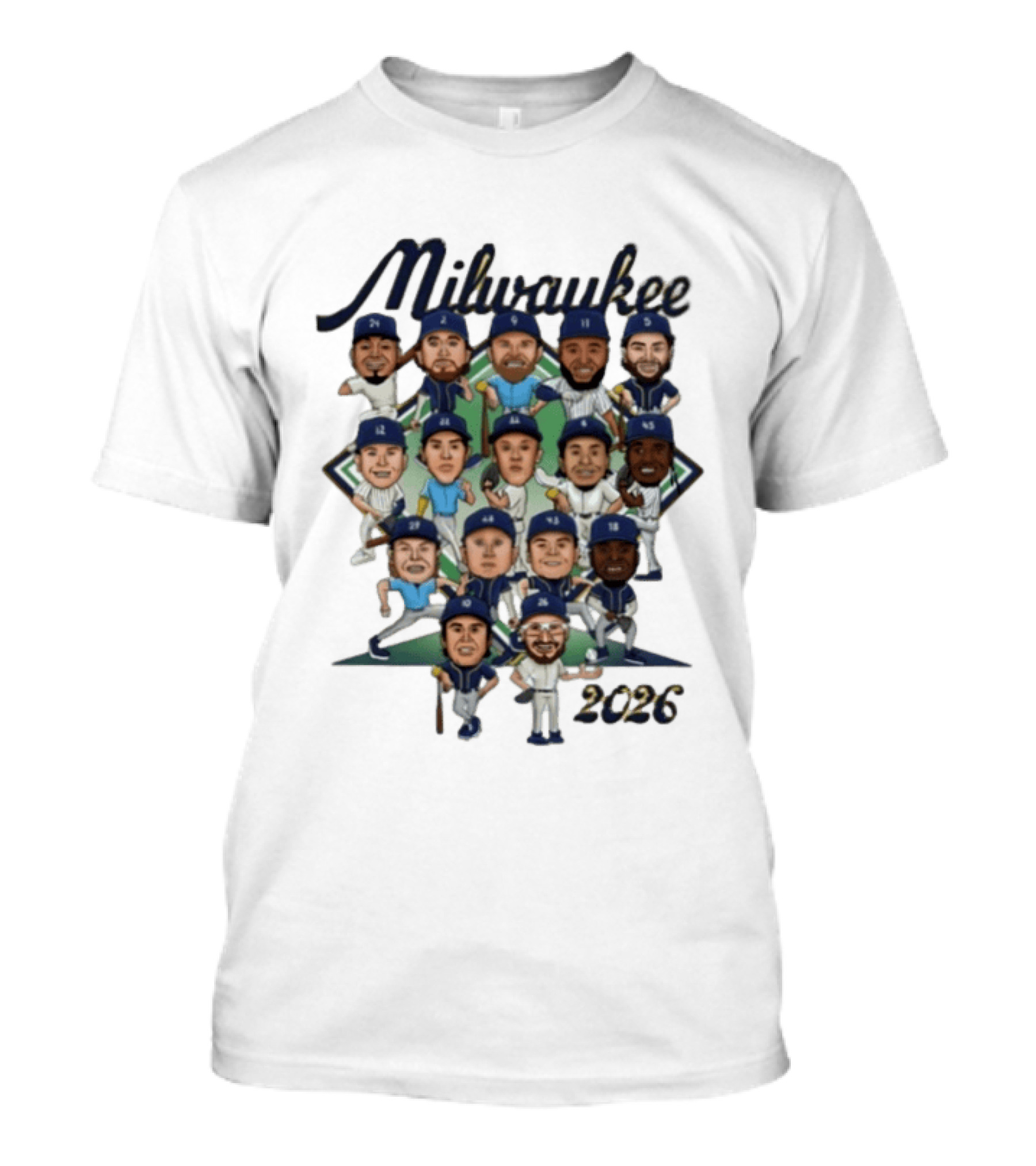 Milwaukee 2026 Players 90s Caricatures T-Shirt