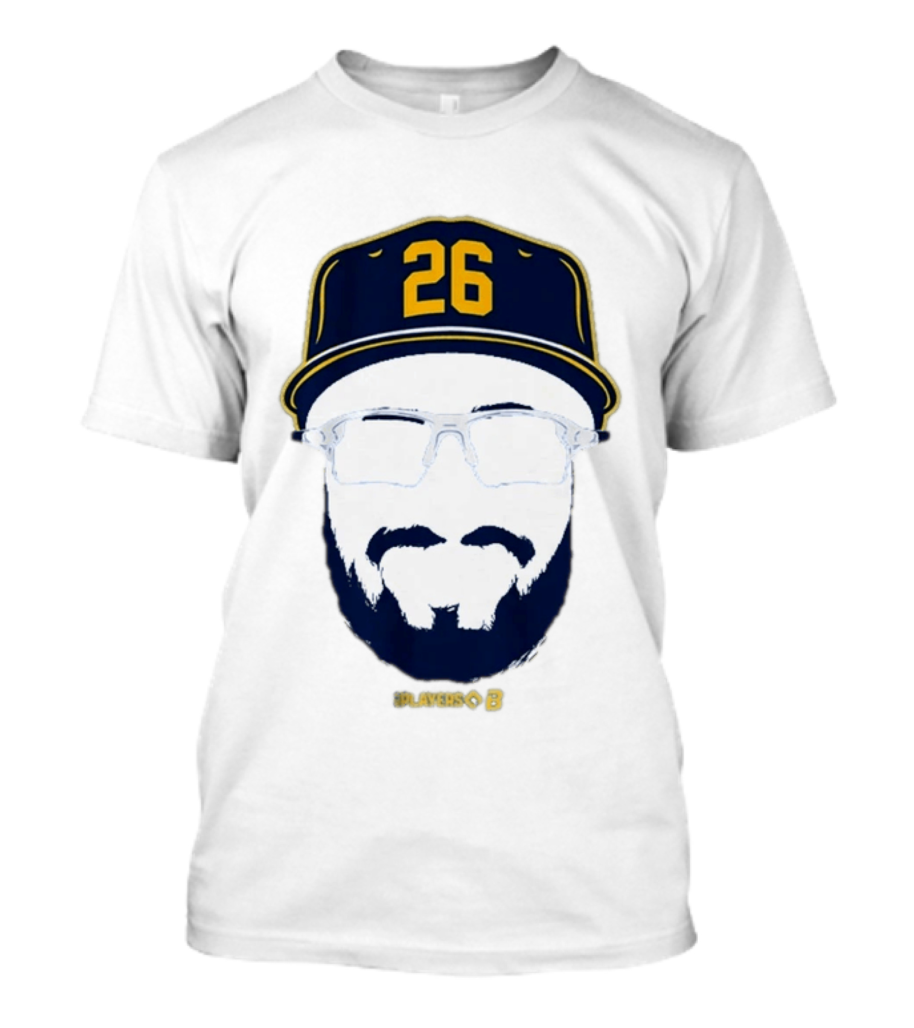 Milwaukee Brewers Aaron Ashby 26 Blank Face Players 8 T-Shirt