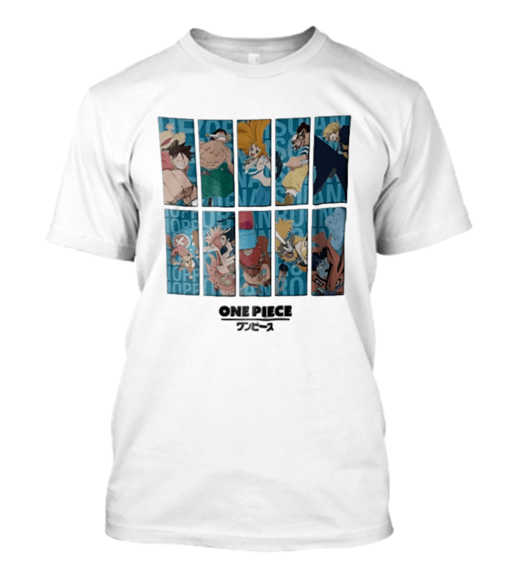 One Piece Monkey D Luffy Roronoa Zoro Sanji Nami Usopp Chopper Franky Brook Robin Jinbe T-Shirt