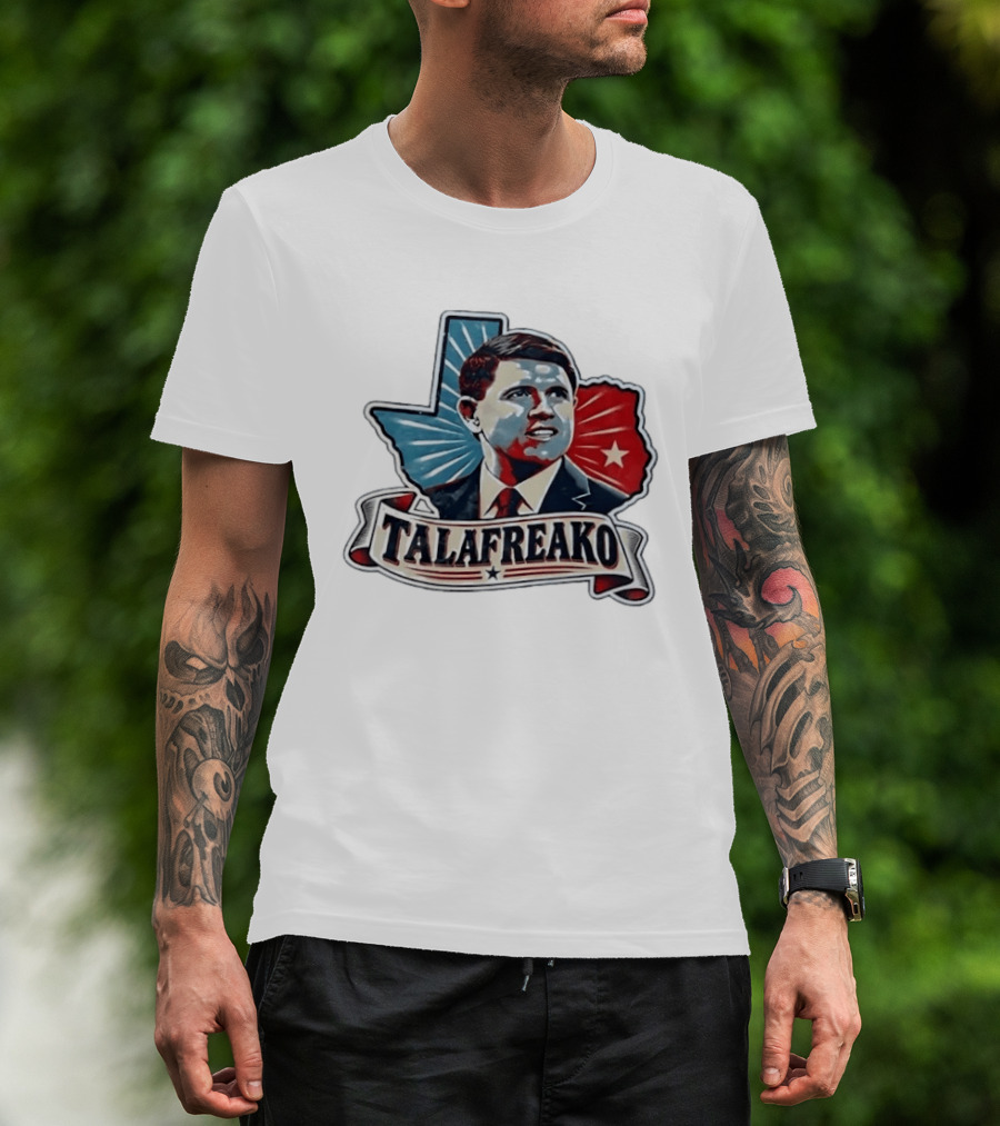 Talafreako Texas Political State Patriotic Star Face T-Shirt