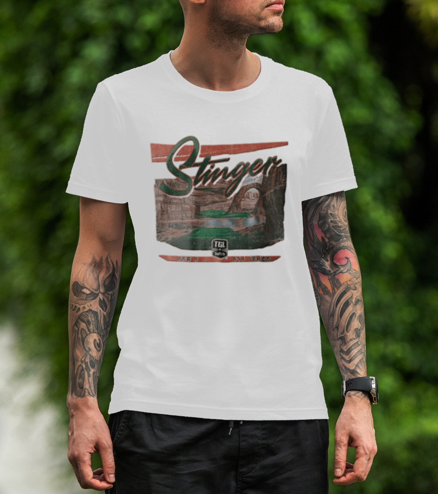 TGL Stinger Par 4 414 Yards Golf Canyon Arch T-Shirt