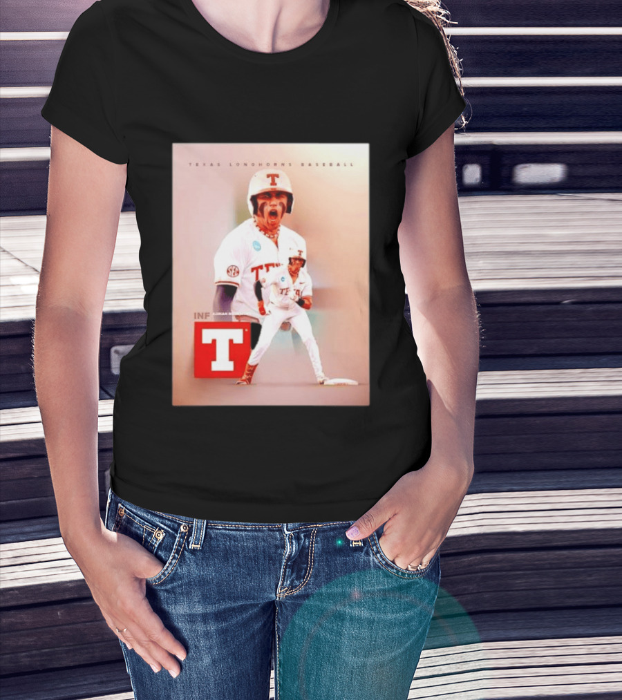 Adrian Rodriguez INF Texas Longhorns Baseball Team T-Shirt