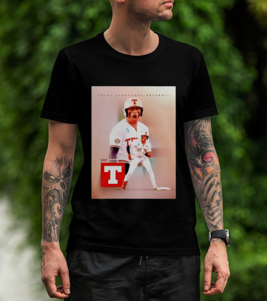 Adrian Rodriguez INF Texas Longhorns Baseball Team T-Shirt