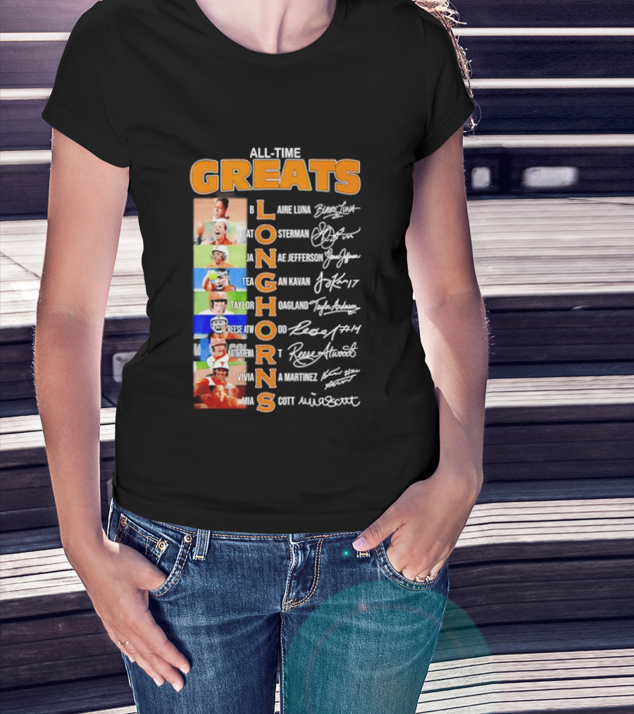 All Time Greats Blaire Luna Cat Osterman Janae Jefferson Tea Gan Kavan Taylor Hoagland Reese Atwood Viviana Martinez Mia Scott Longhorns T-Shirt