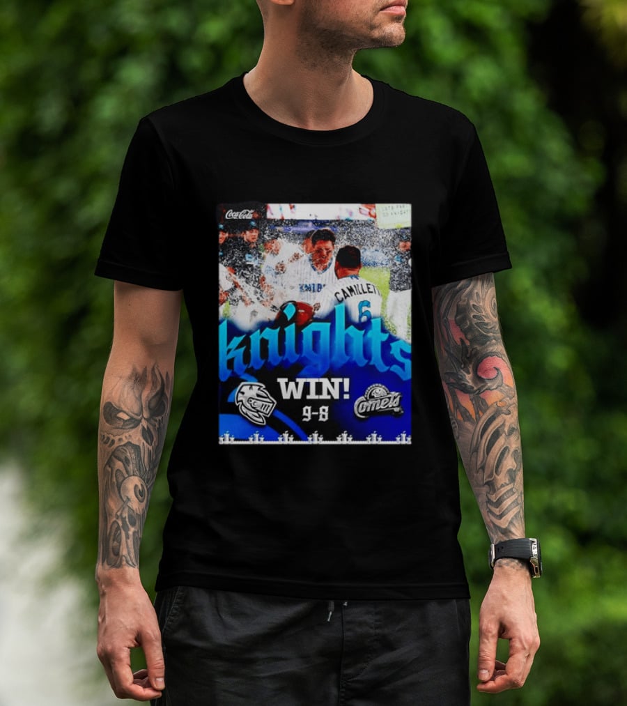 Knights Win 9 8 Against Comets Baseball Celebration T-Shirt