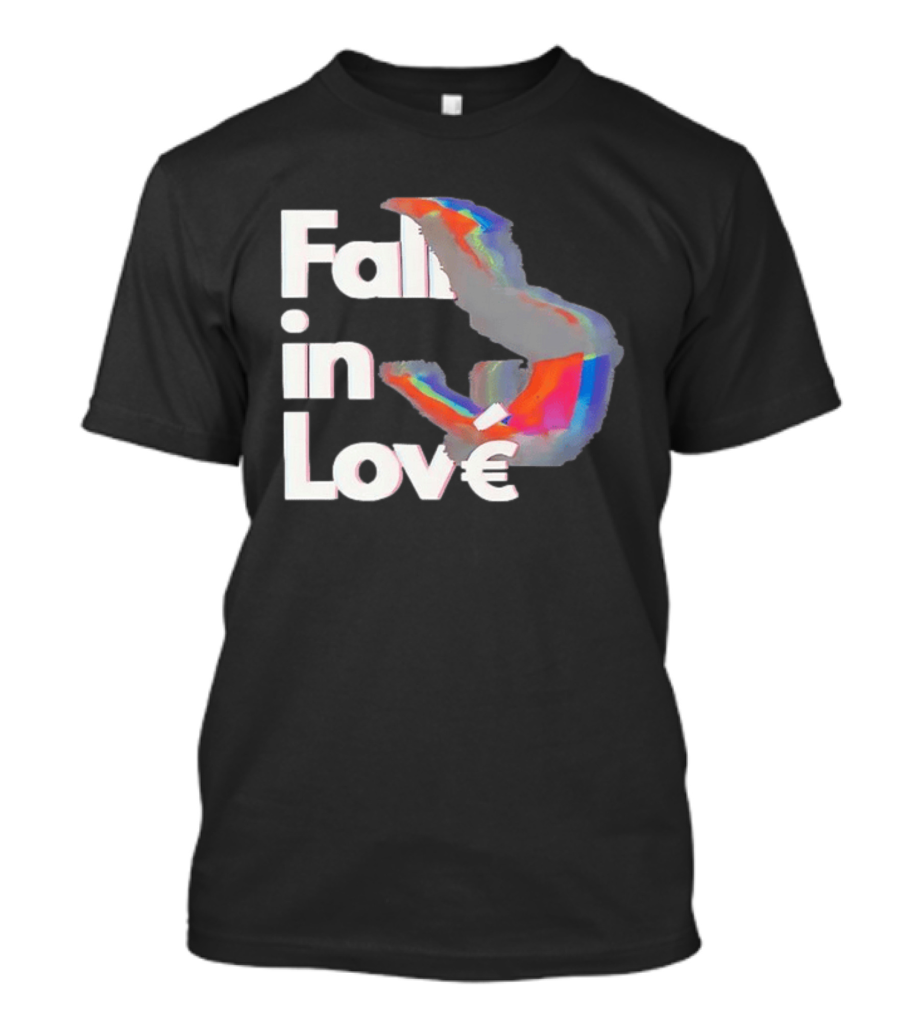 Fall In Love Rainbow Abstract T-Shirt