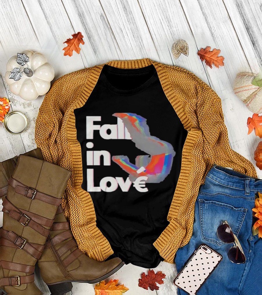 Fall in Love Rainbow Abstract T-Shirt