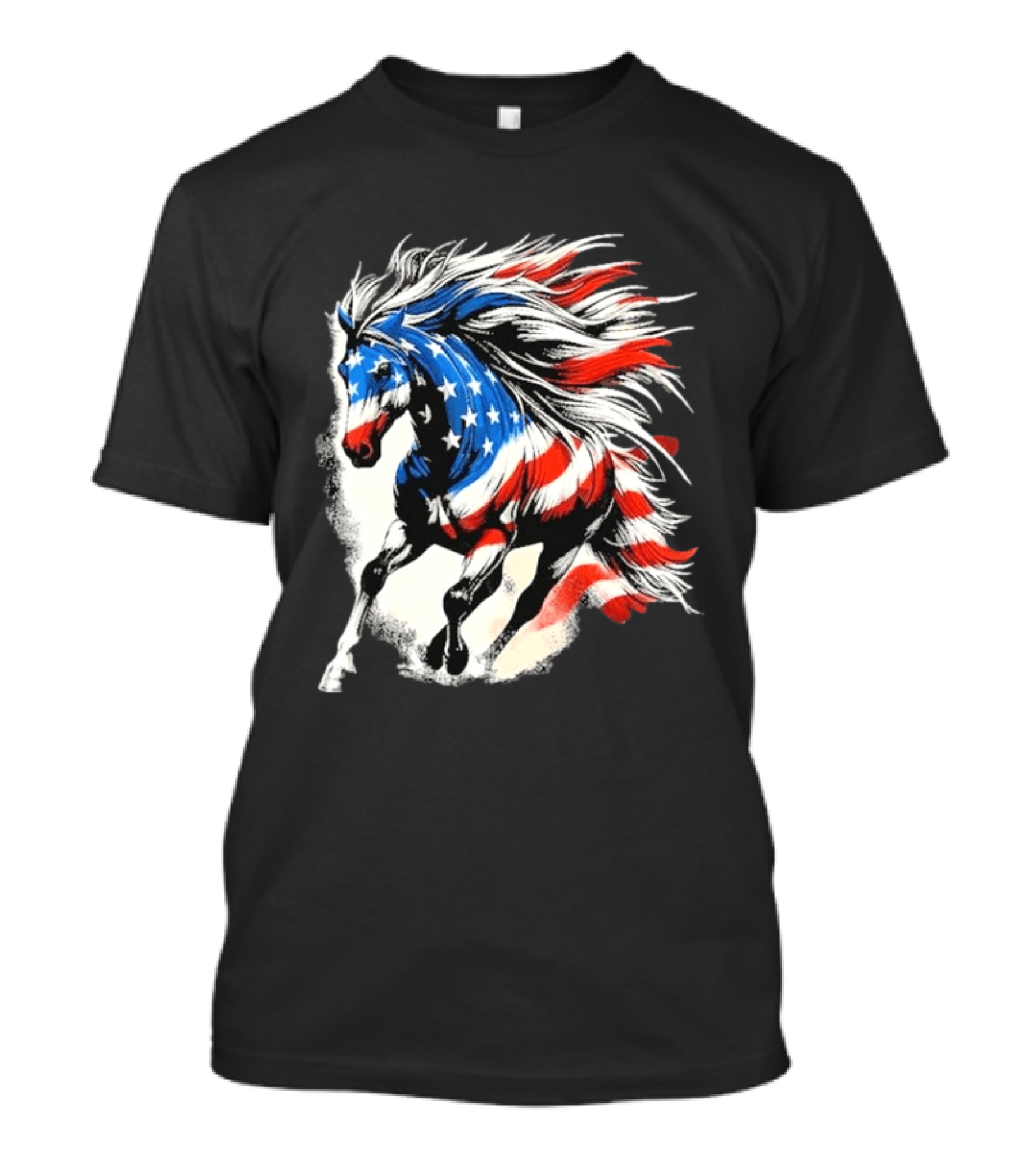 Patriotic Gallop Horse American Flag 4th Of July USA 2026 T-Shirt
