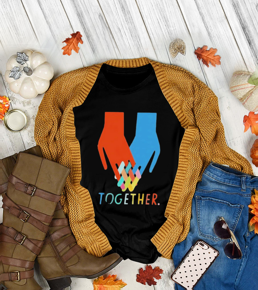 Interlocking Hands Unity Concept Together T-Shirt