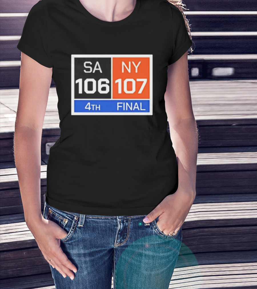 New York 107 Vs SA 106 4th Final Historic Comeback Victory T-Shirt