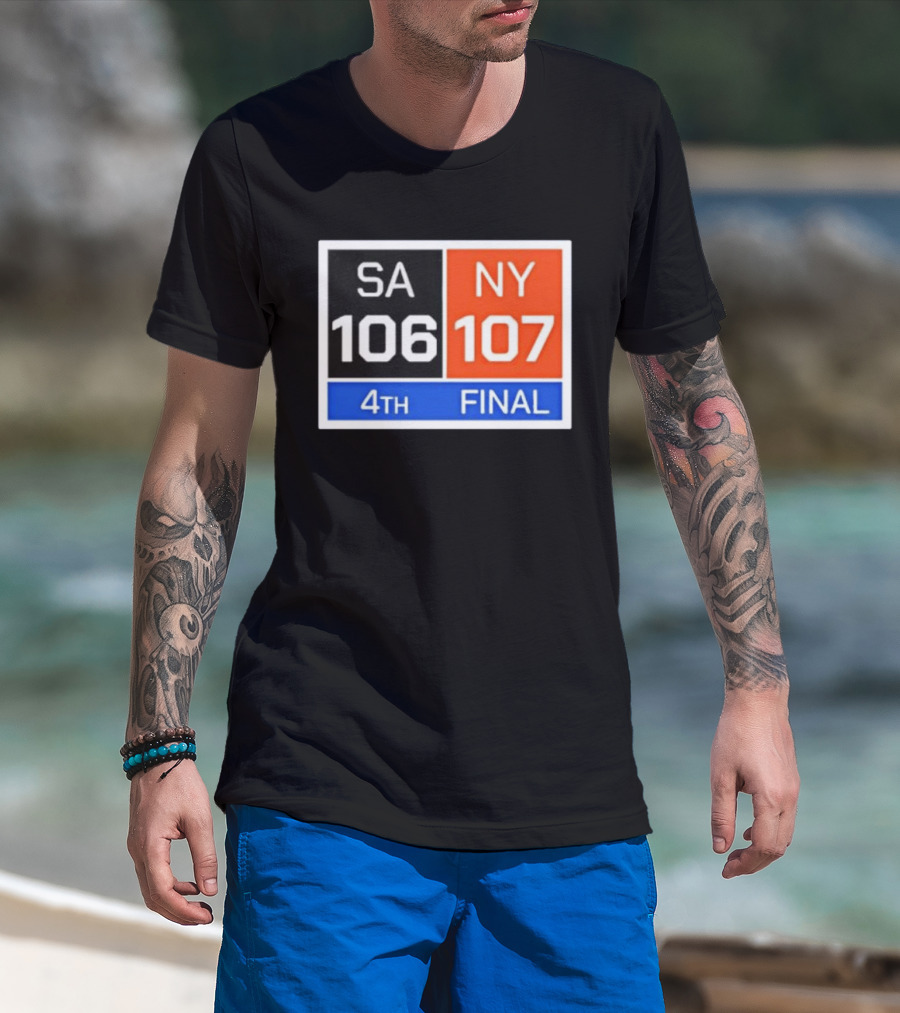 New York 107 Vs SA 106 4th Final Historic Comeback Victory T-Shirt