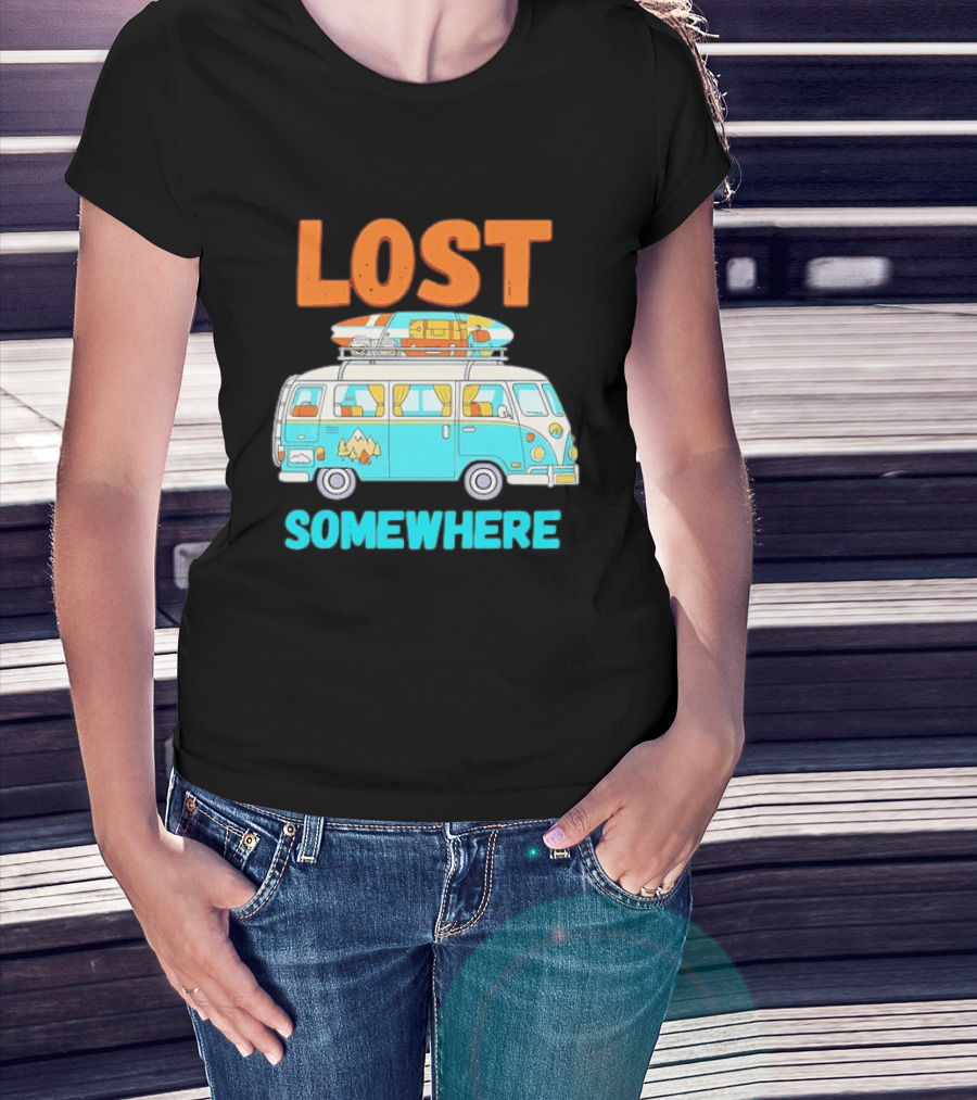 Lost Somewhere Camper Van Adventure T-Shirt