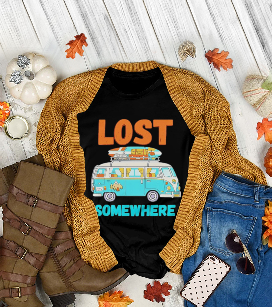 Lost Somewhere Camper Van Adventure T-Shirt