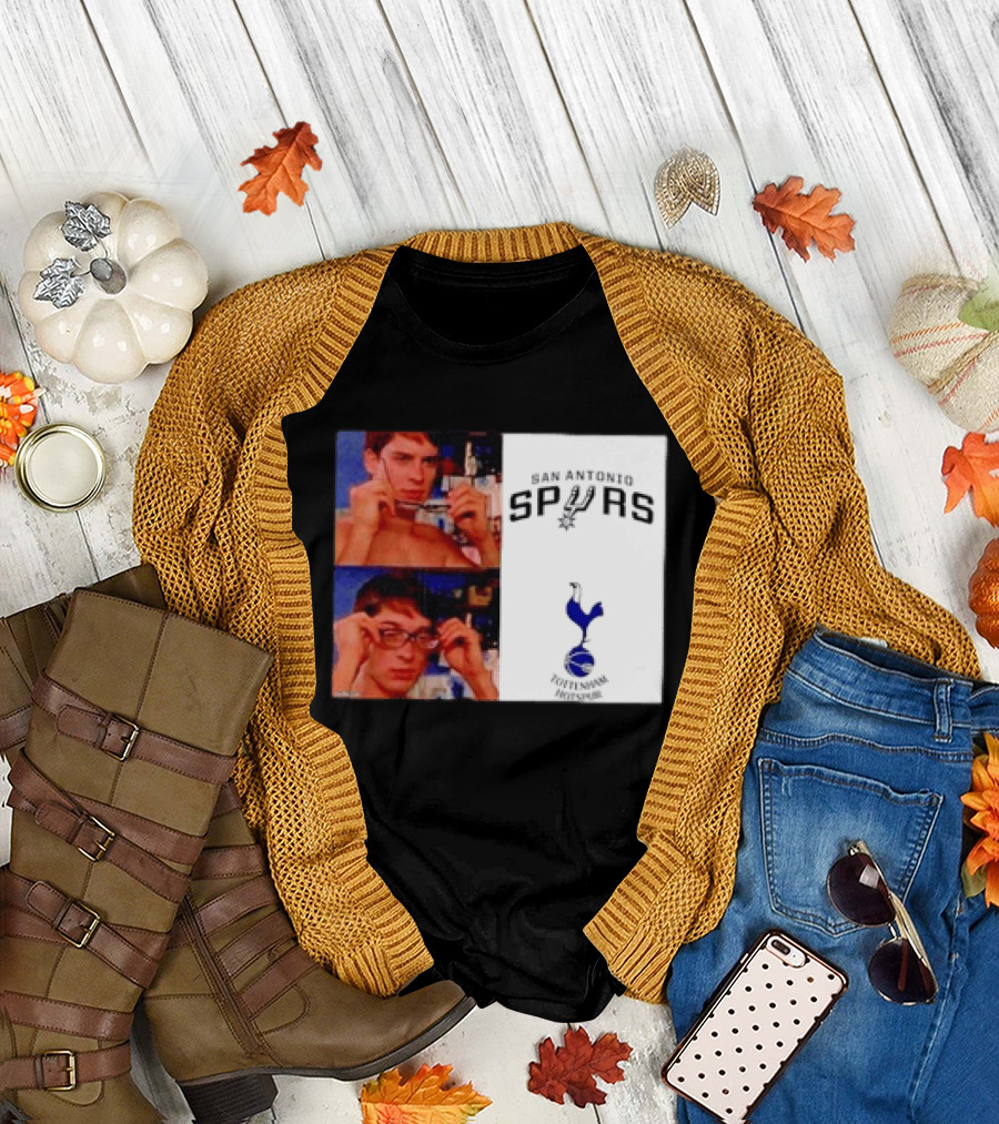 Peter Parker Reading Glasses Meme San Antonio Spurs Tottenham Hotspur T-Shirt