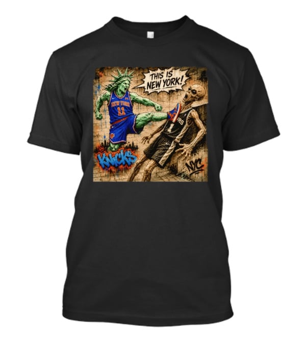 New York Knicks Statue Of Liberty Vs Spurs Basketball NYC This Is New York T-Shirt