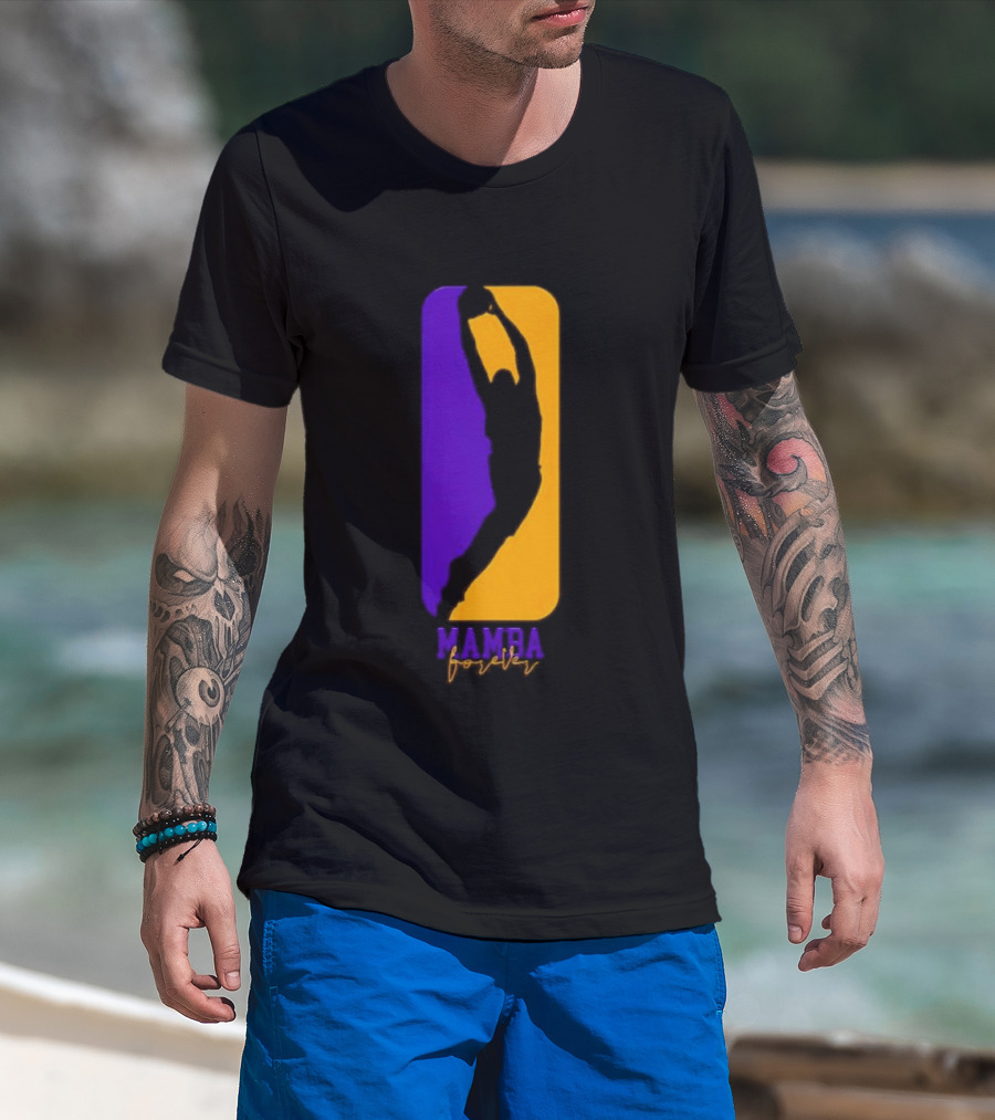Mamba Forever Purple Gold Basketball Legend T-Shirt