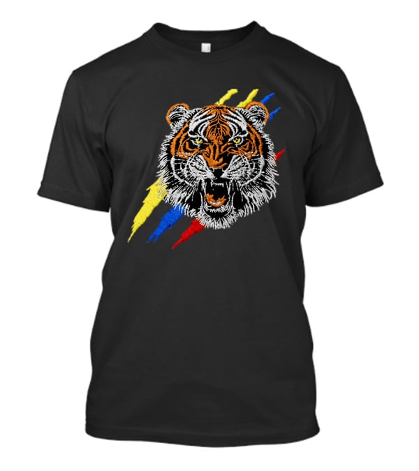 Tiger De La Espriella Colorful Bold Embroidered Hat T-Shirt