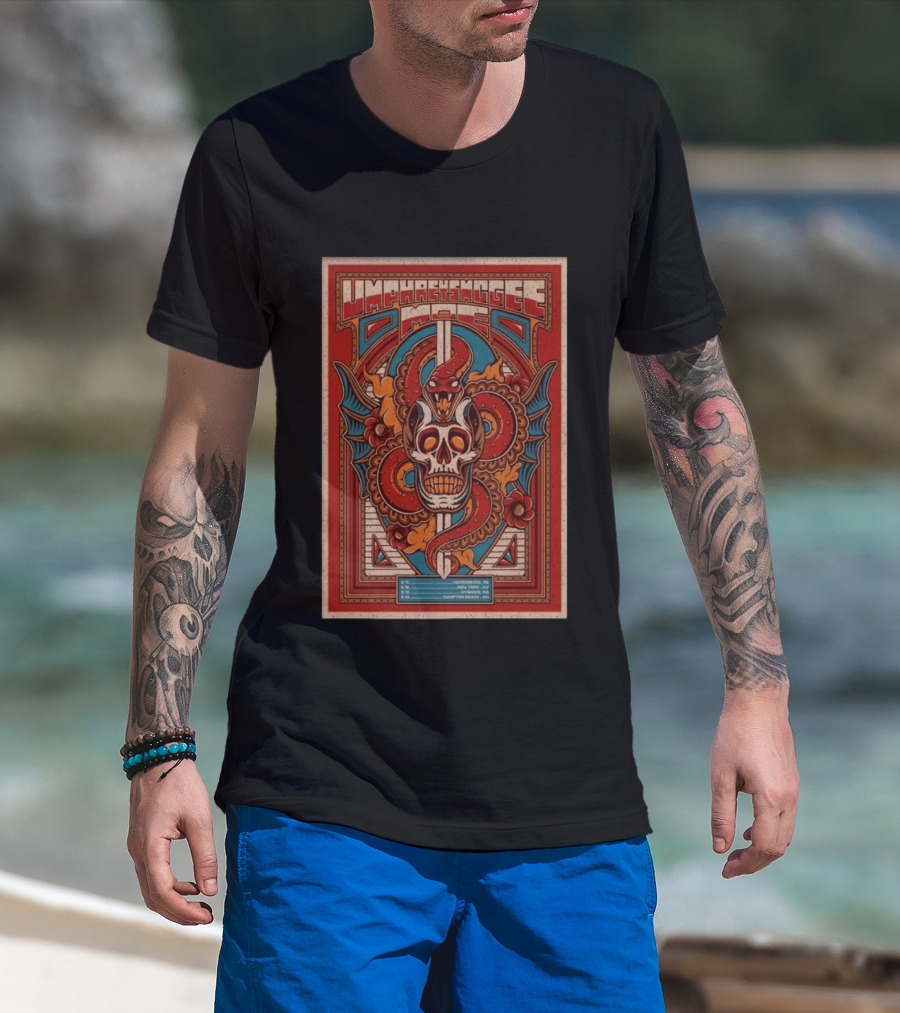 Umphrey's McGee Moe Tour 2026 Skull And Snake T-Shirt