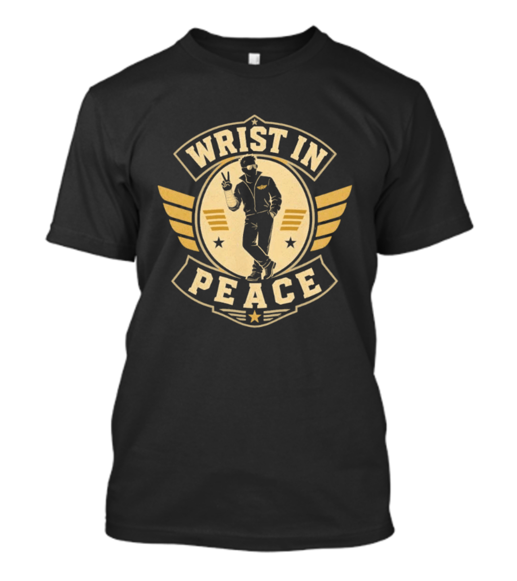 Wrist In Peace Wings Peace Gesture Star T-Shirt