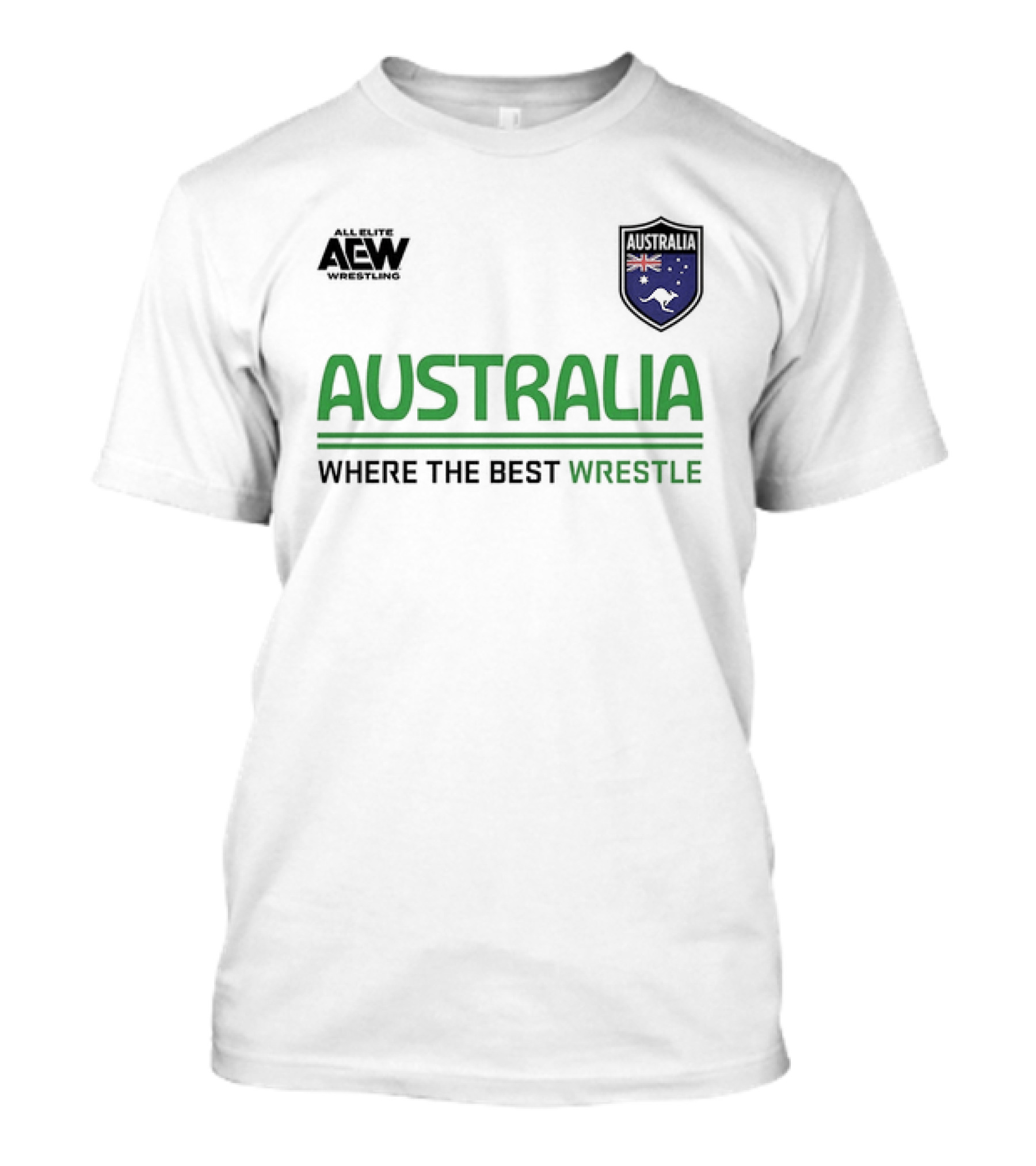 AEW Australia Where The Best Wrestle Iconic Shield T-Shirt