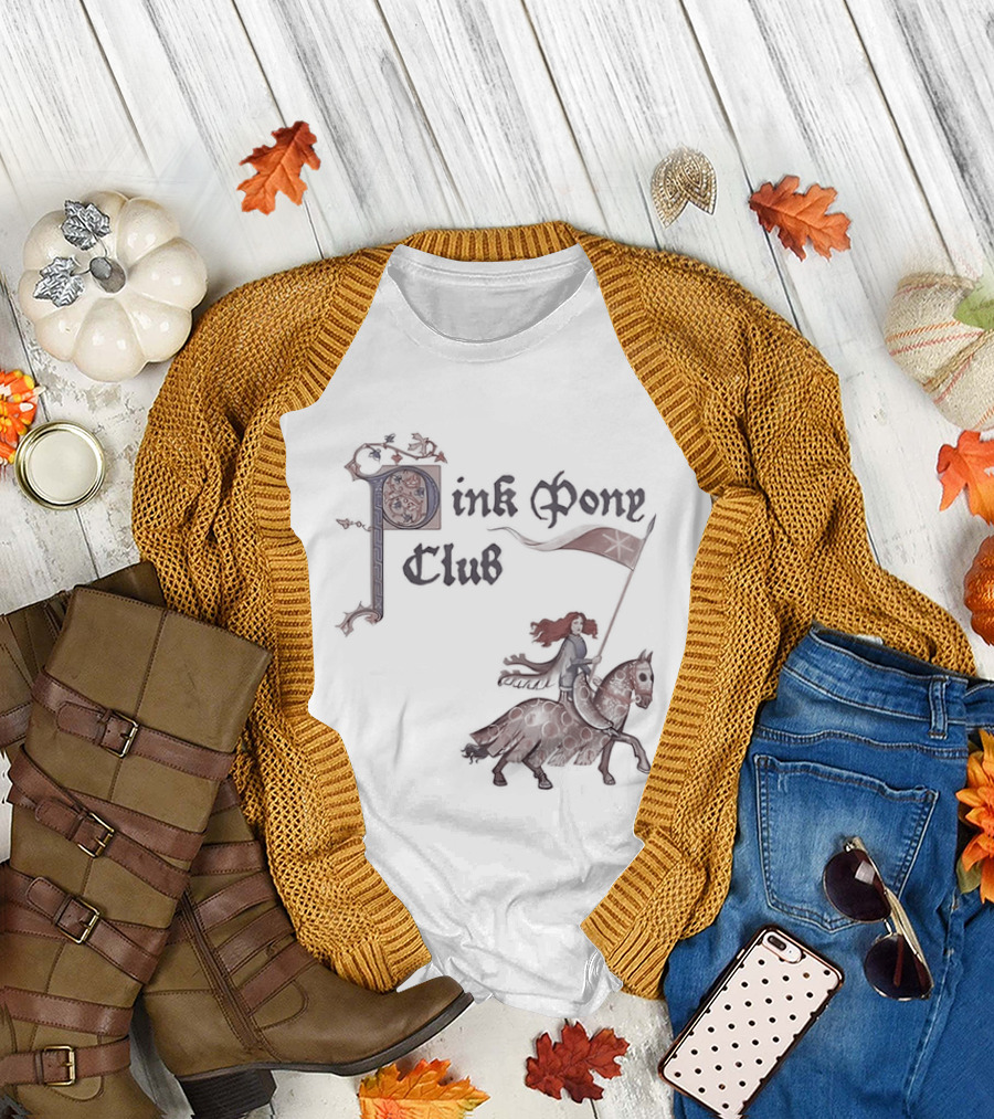 Pink Pony Club Chappell Roan Medieval Horse Rider T-Shirt