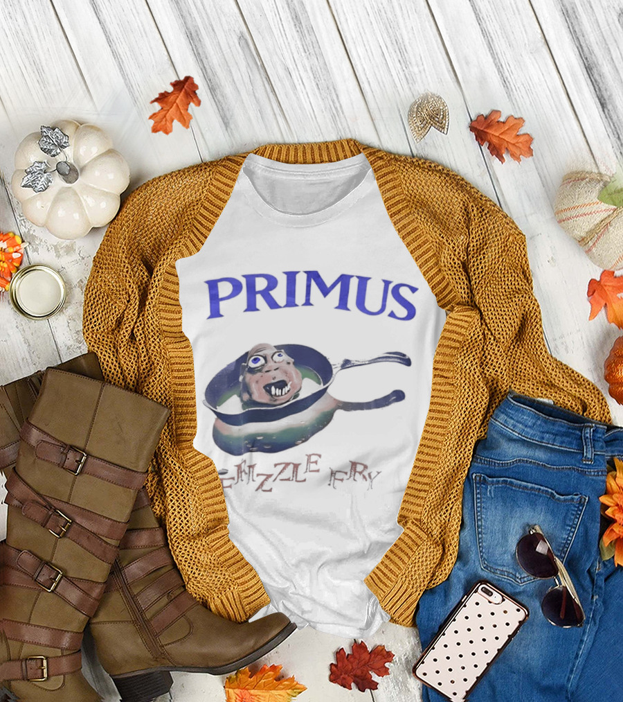 PRIMUS Frizzle Fry Album Art Pan with Face T-Shirt