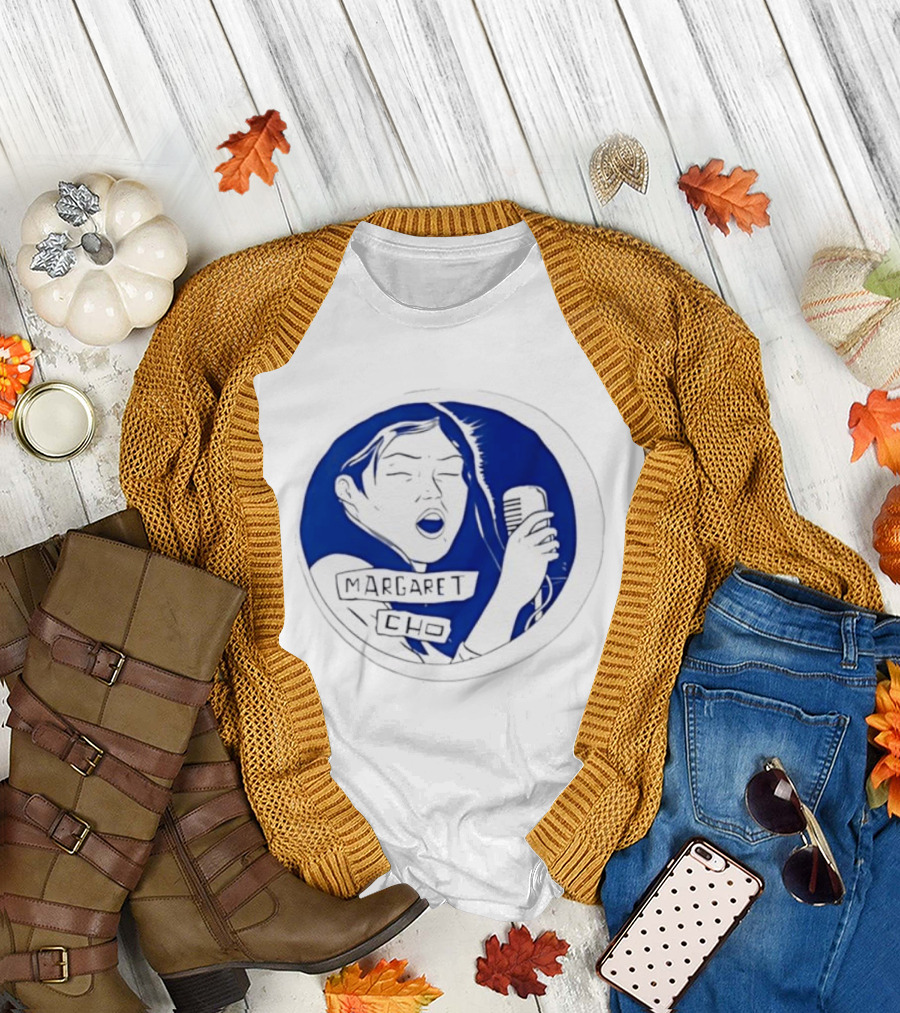 Margaret Cho Comedian Ink Sketch Microphone Drawing T-Shirt