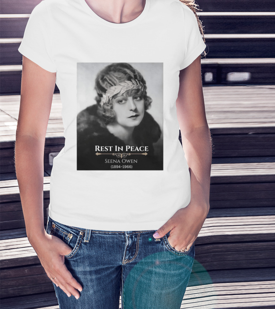 Rest In Peace Seena Owen 1894 1966 Memorial Tribute Vintage Photography T-Shirt