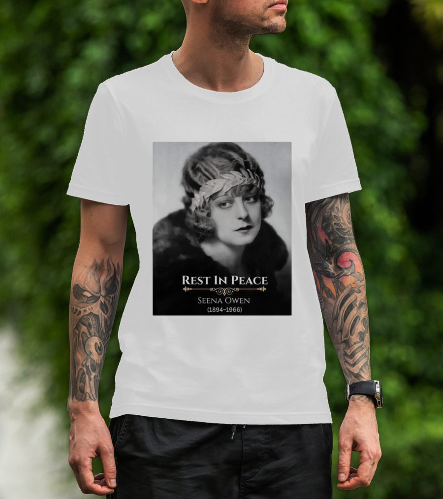 Rest In Peace Seena Owen 1894 1966 Memorial Tribute Vintage Photography T-Shirt