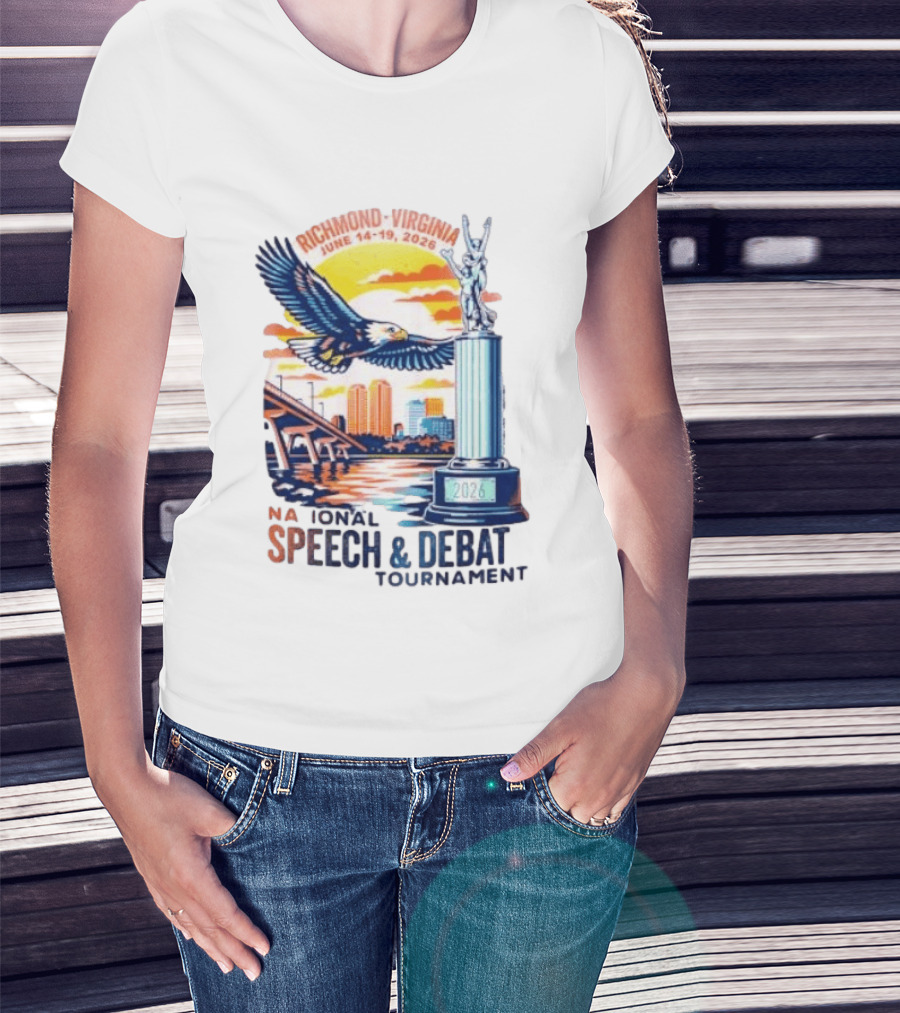 Richmond Virginia National Speech And Debate Tournament June 14 19 2026 Eagle Bridge Statue T-Shirt