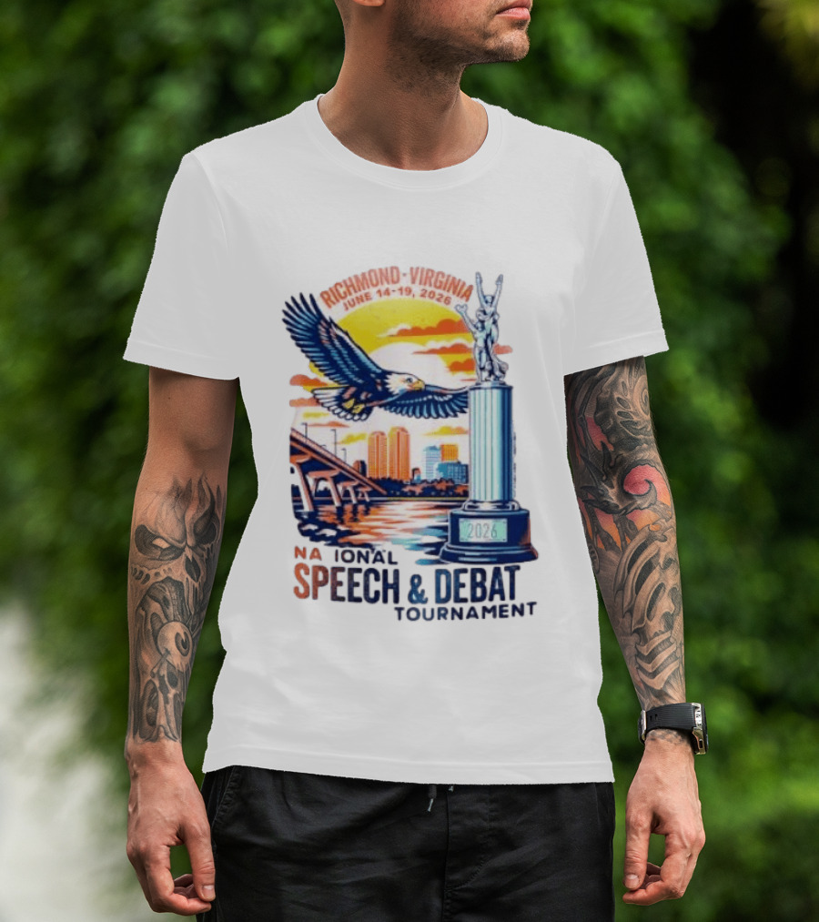 Richmond Virginia National Speech And Debate Tournament June 14 19 2026 Eagle Bridge Statue T-Shirt