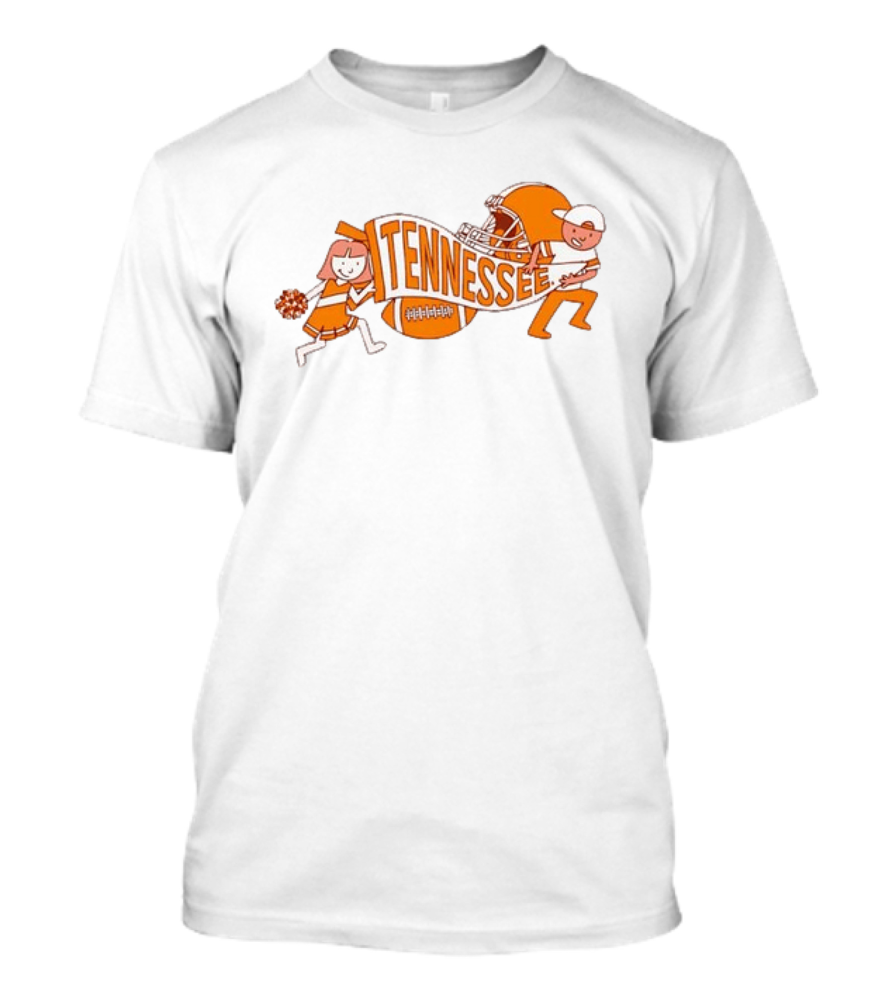 Tennessee Volunteers NCAA Football Cheerleaders Helmet And Pennant Flag T-Shirt
