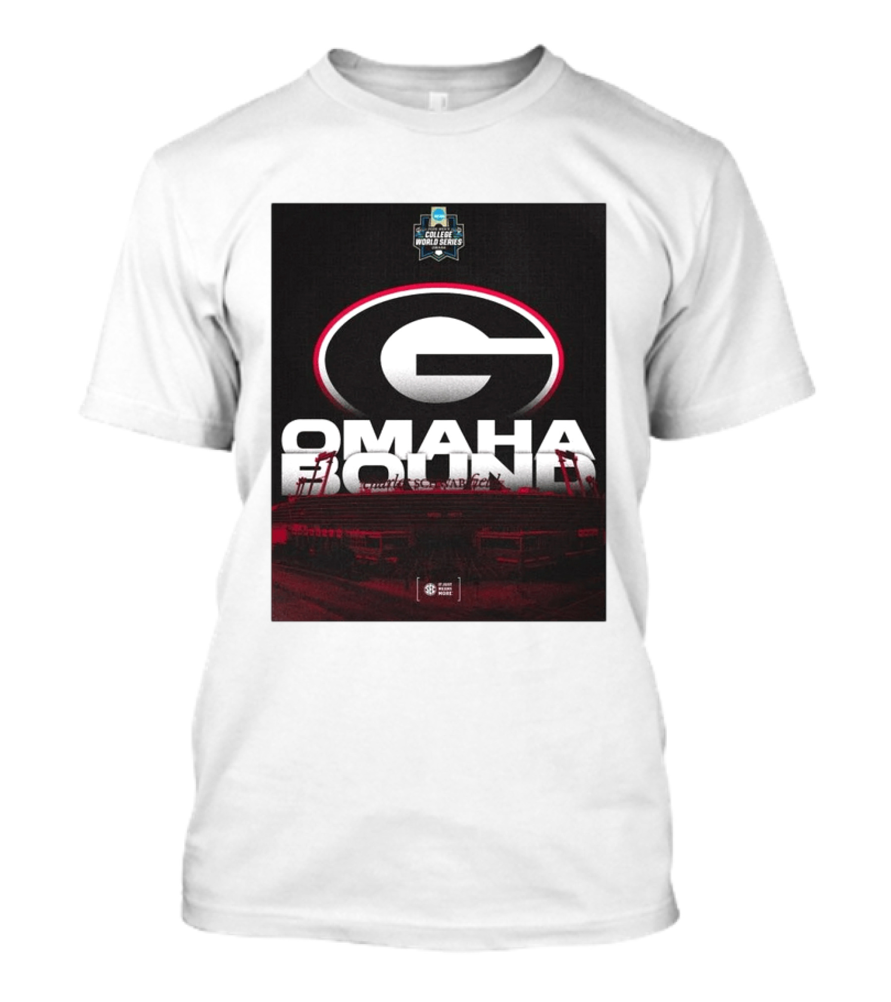 Georgia Bulldogs Omaha Bound College World Series Baseball Hoover Alabama T-Shirt