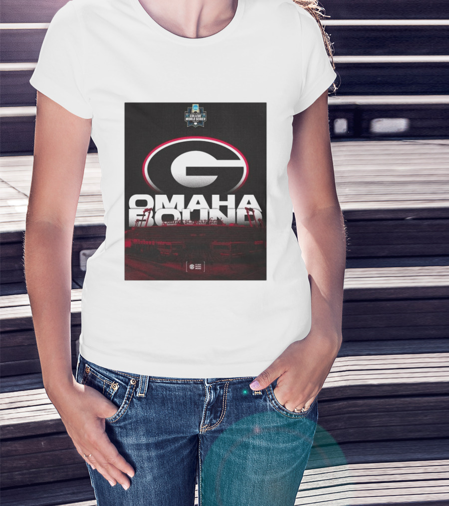 Georgia Bulldogs Omaha Bound College World Series Baseball Hoover Alabama T-Shirt