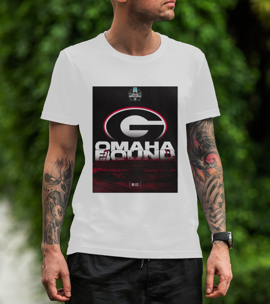 Georgia Bulldogs Omaha Bound College World Series Baseball Hoover Alabama T-Shirt