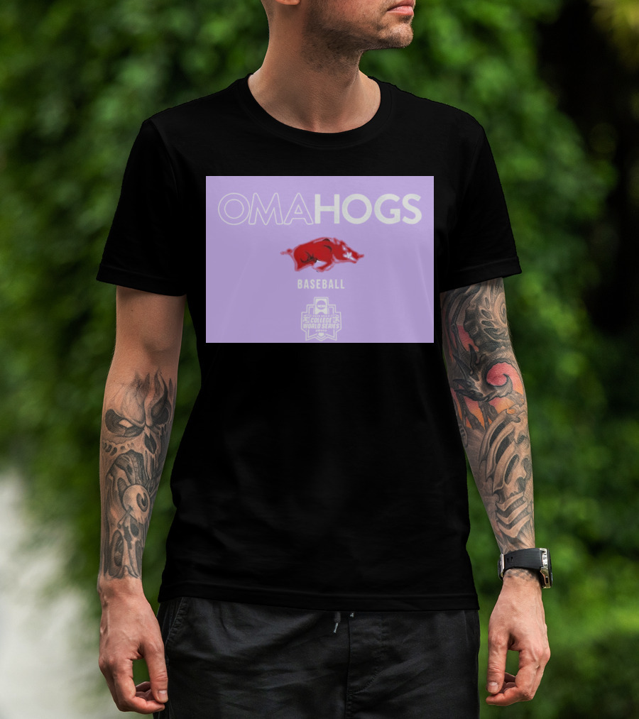 Omahogs Baseball Arkansas 2026 NCAA College World Series T-Shirt