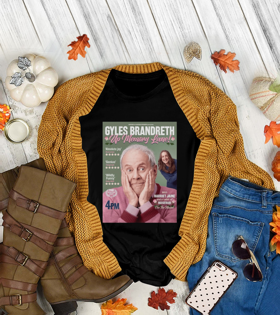 Bound & Gassed Comedy Gyles Brandreth Up Memory Lane Harriet Jaine Rosebud 4PM Cue The Music T-Shirt