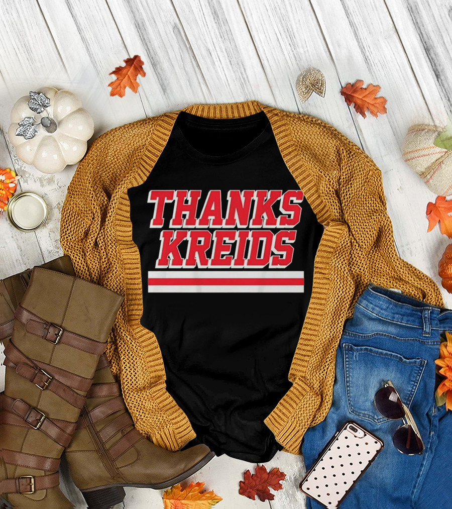 Chris Kreider Thanks Kreids Red and White Text Recognition T-Shirt