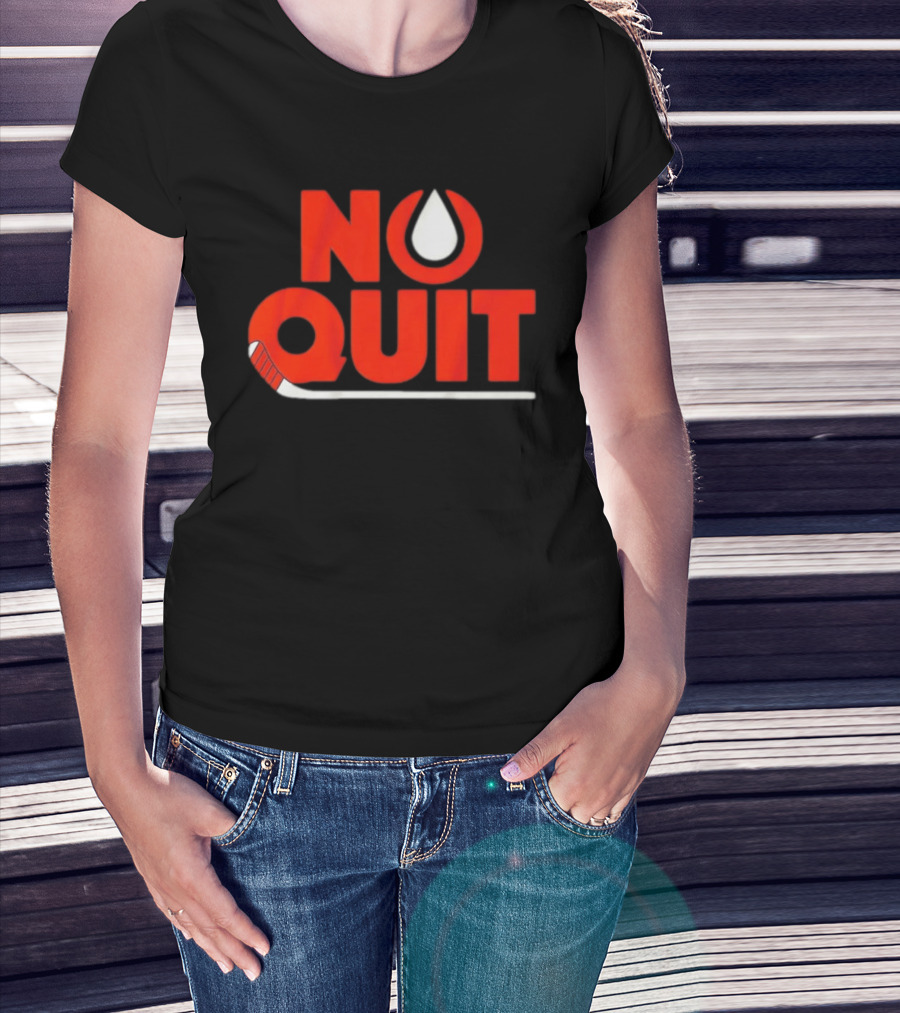Edmonton No Quit Hockey Stick T-Shirt