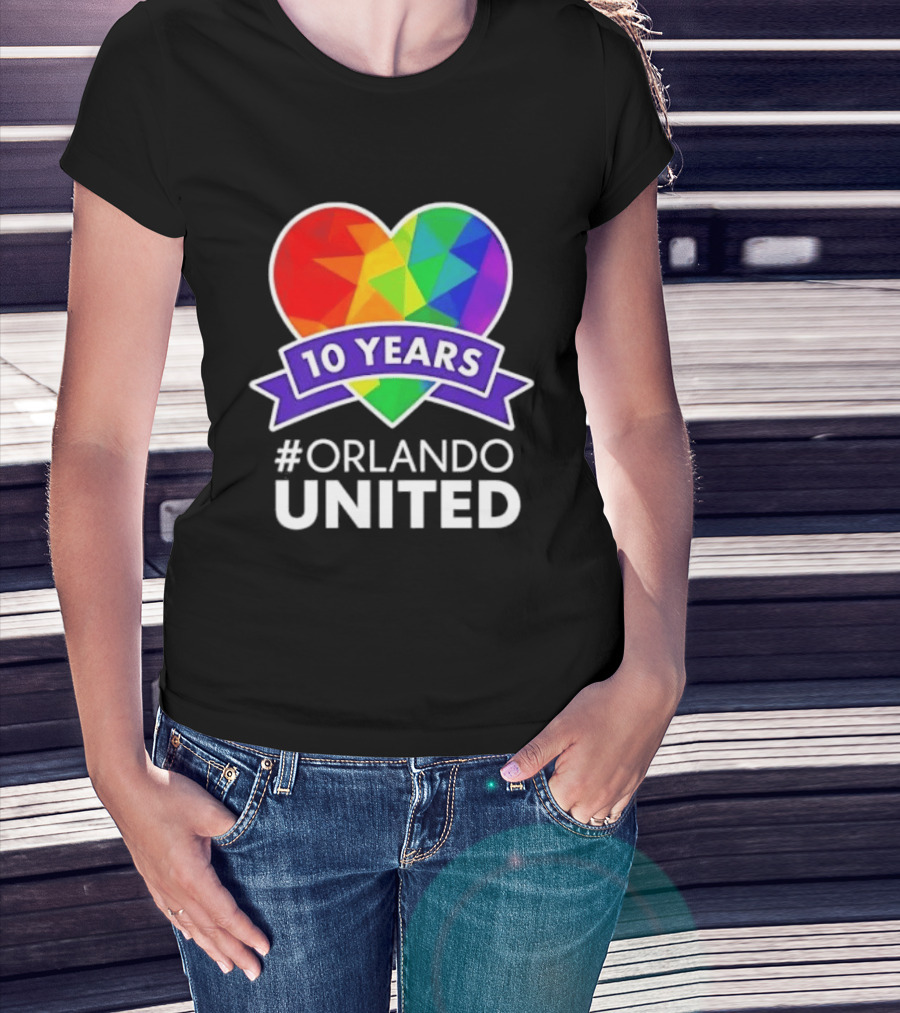 Noah Kahan 10 Years Orlando United Pride Rainbow Heart T-Shirt