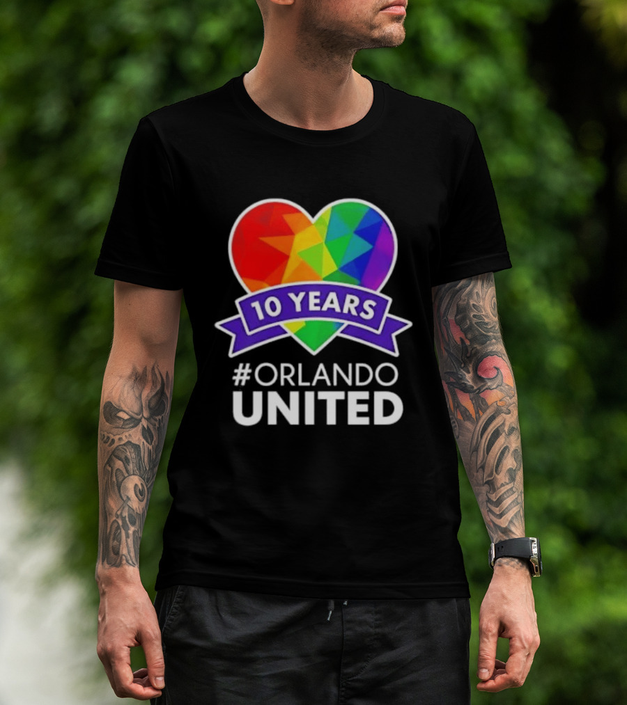 Noah Kahan 10 Years Orlando United Pride Rainbow Heart T-Shirt