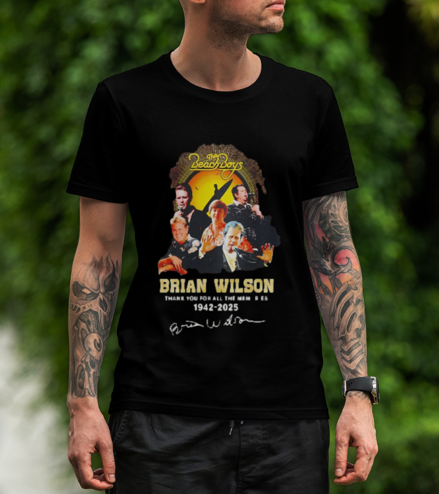 The Beach Boys Brian Wilson Thank You For All The Memories 1942 2026 T-Shirt