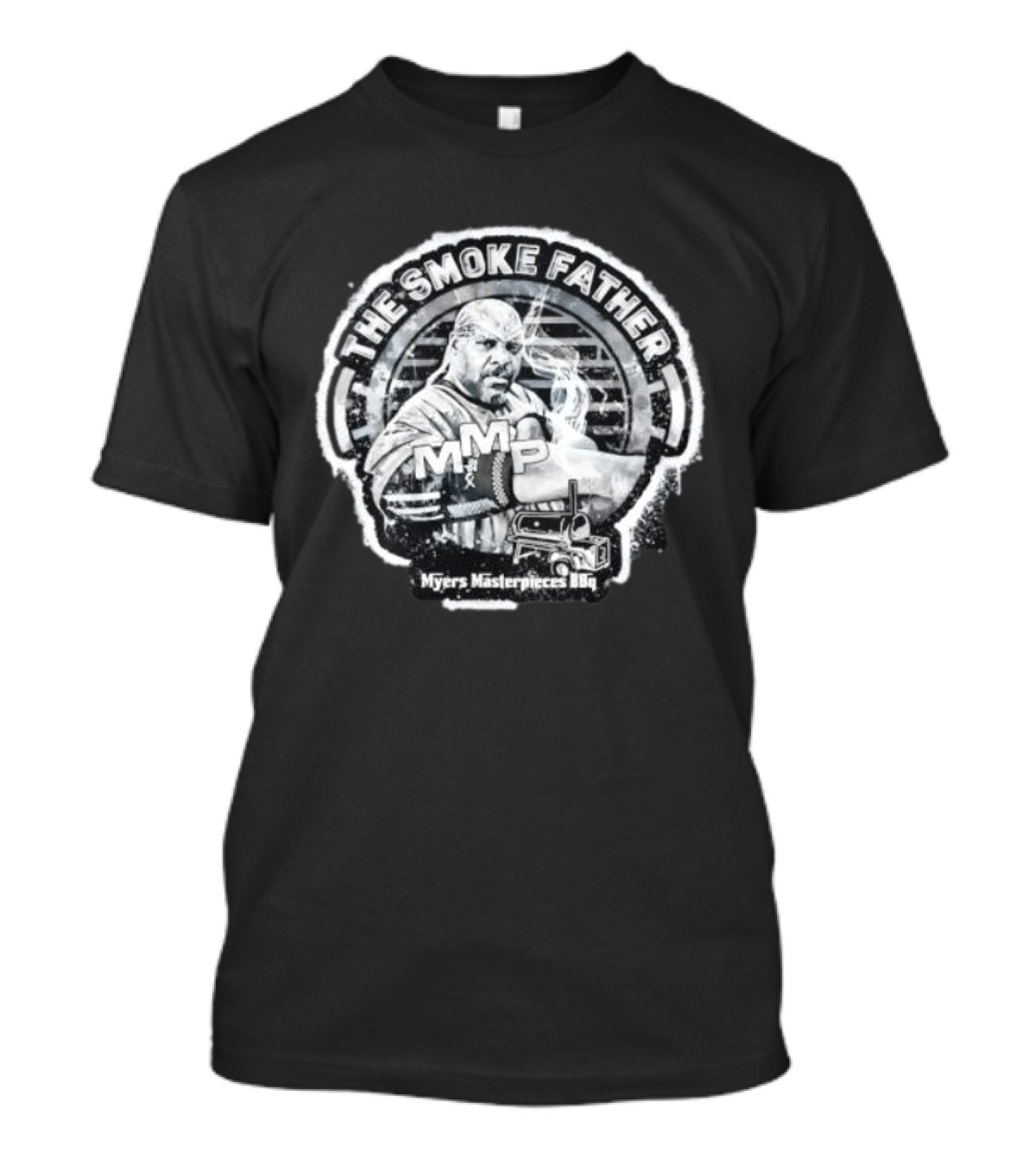 The Smoke Father MMP Myers Masterpieces BBQ Cooking Grill T-Shirt