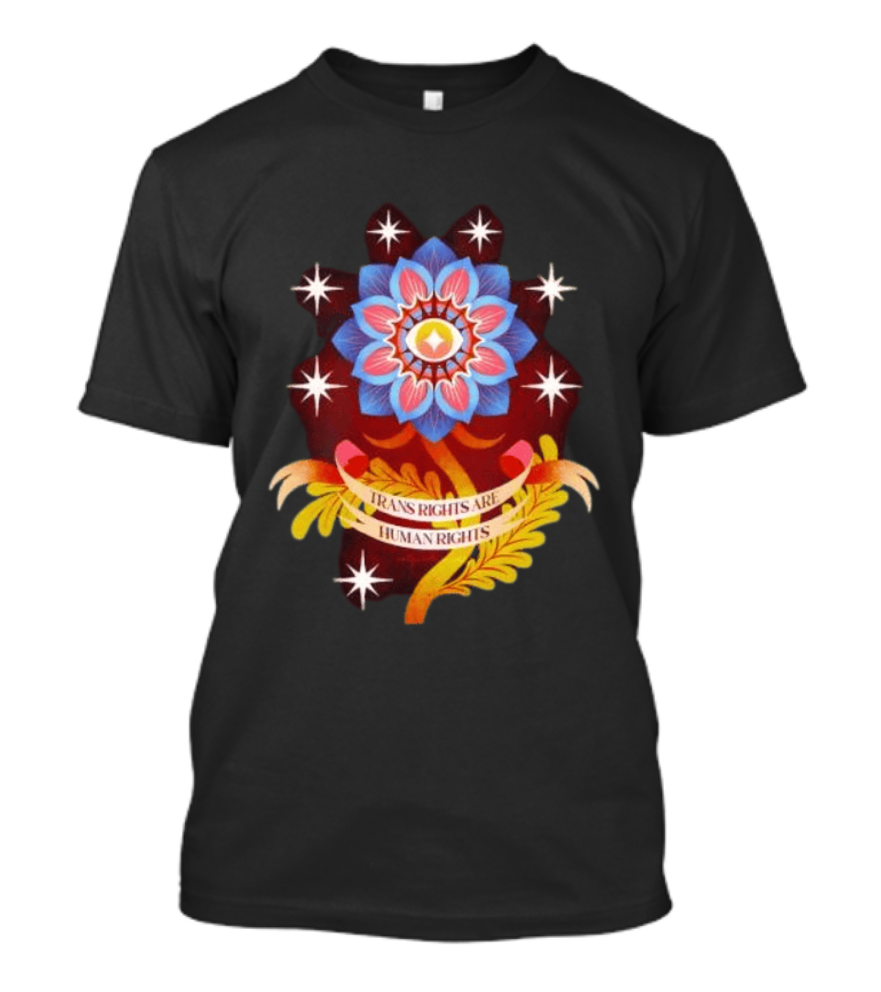 Trans Rights Are Human Rights Eye Floral Pride LGBT T-Shirt
