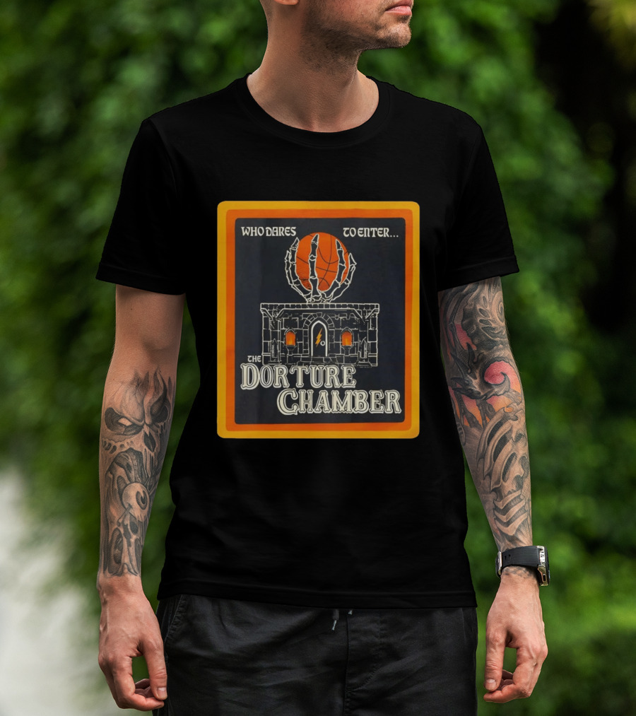 Who Dares To Enter The Dorture Chamber Basketball Spooky Castle T-Shirt