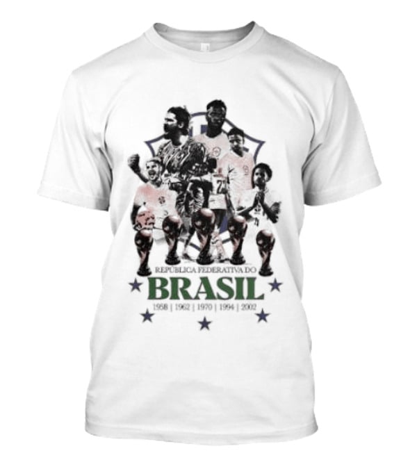 Brazil National Football Team Players República Federativa Do Brasil Stars T-Shirt