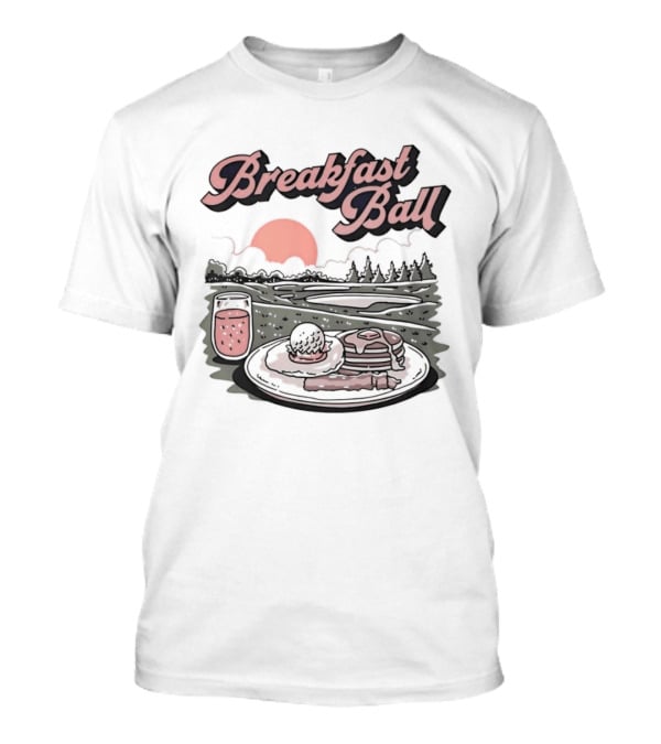 Breakfast Ball Pancakes Sunrise Golf Course T-Shirt