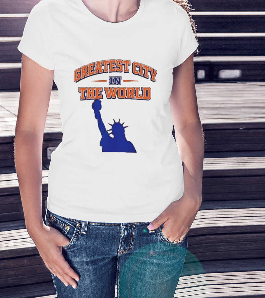 Greatest City In The World New York Knicks Statue Of Liberty T-Shirt
