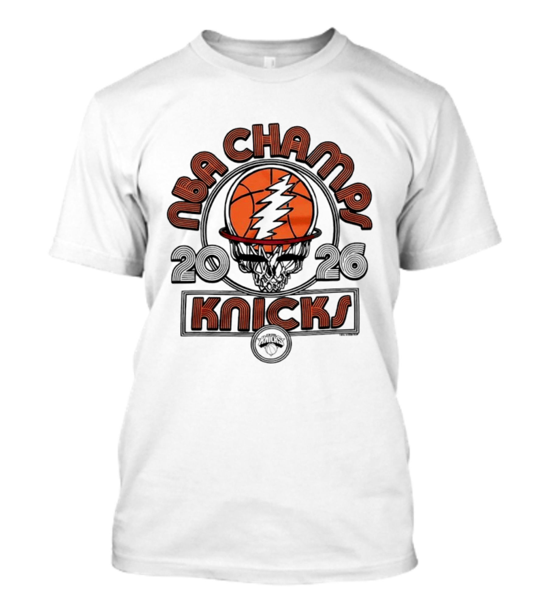 NBA Champs 2026 New York Knicks Grateful Dead Collaboration T-Shirt
