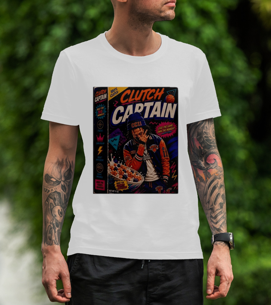 Jalen Brunson New York Knicks Clutch Captain Lead The Game Own The Moment 100% Clutch T-Shirt